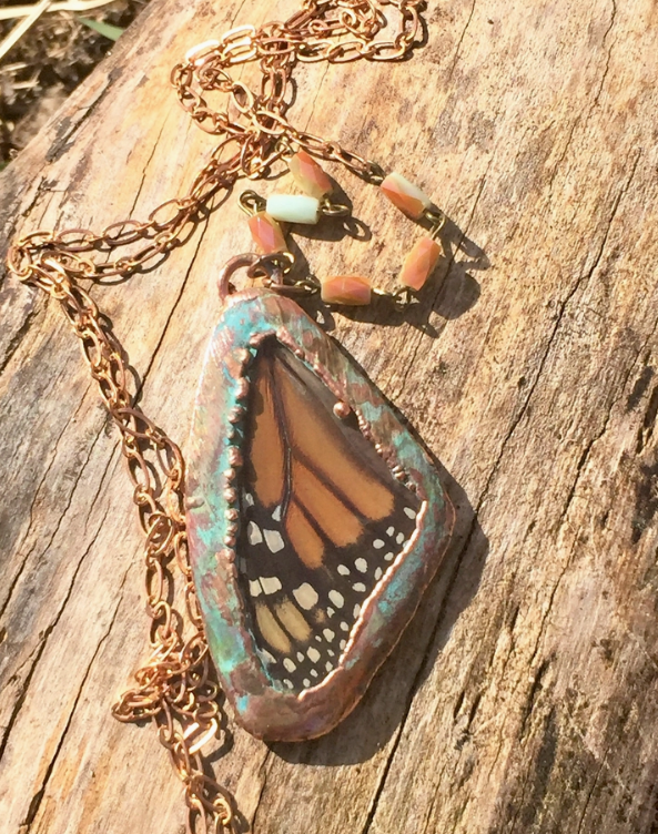 Monarch Wing Necklace