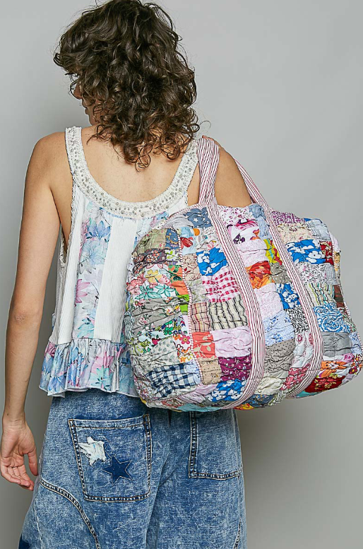 Quilted Patchwork Duffle Bag