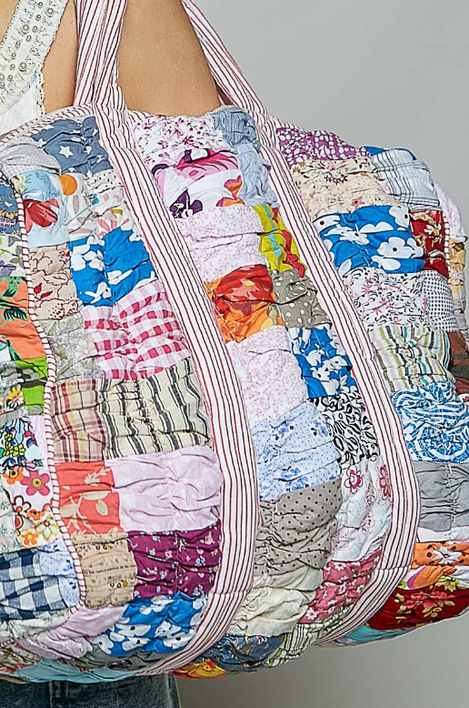 Quilted Patchwork Duffle Bag