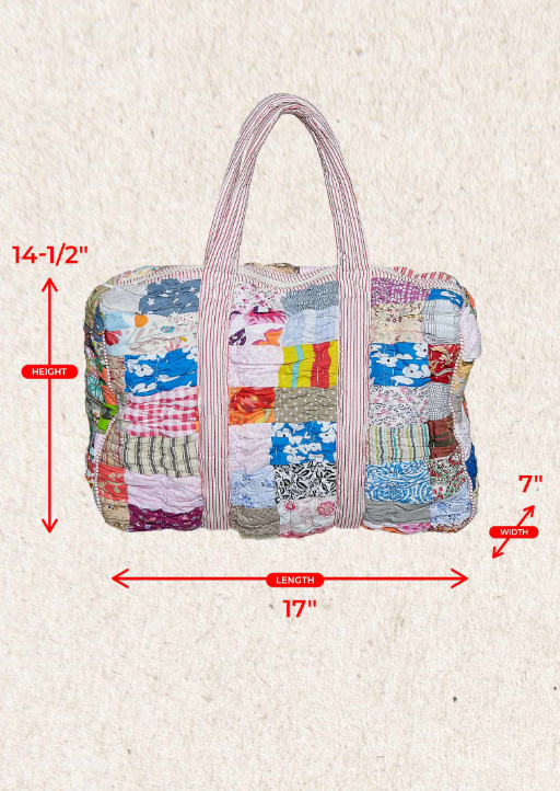 Quilted Patchwork Duffle Bag