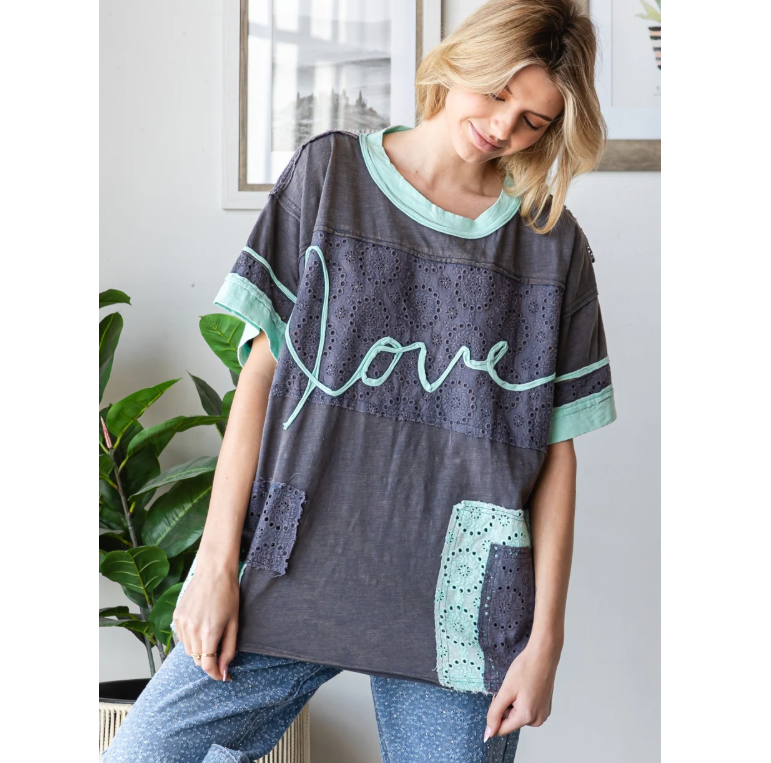Love Eyelet Patch Top *Final Sale*