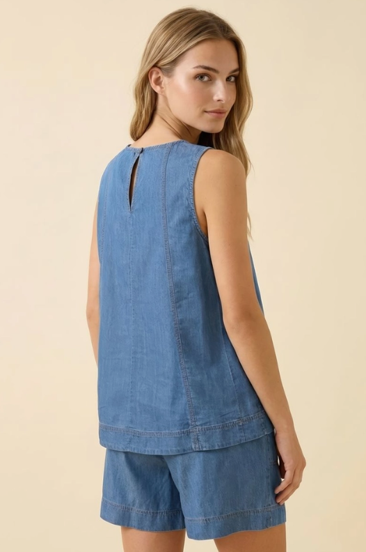 Along the Lines Tencel Top