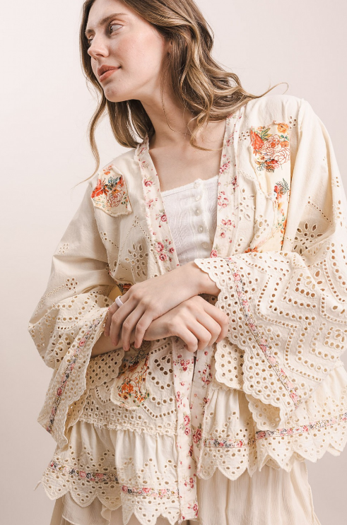 Storybook Eyelet Cardigan