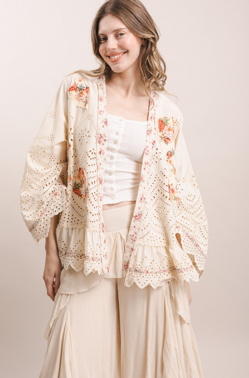 Storybook Eyelet Cardigan