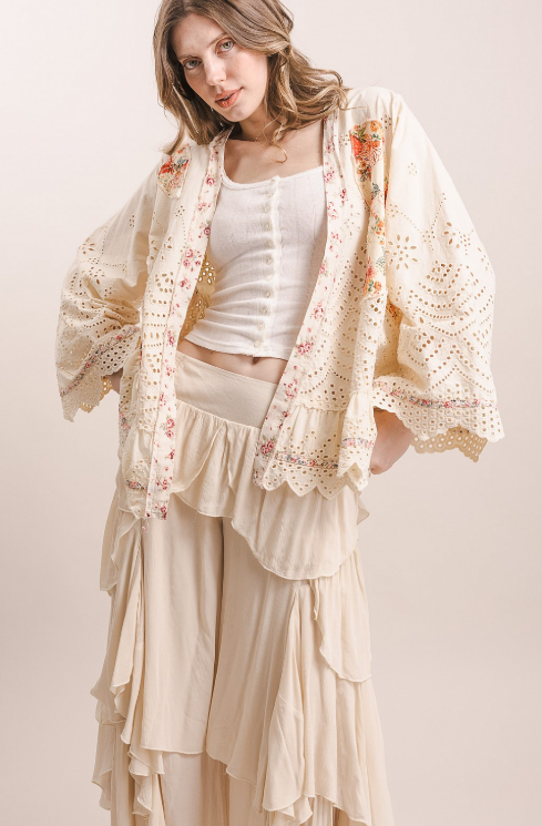 Storybook Eyelet Cardigan