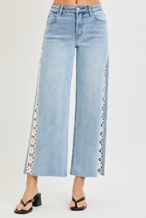 Risen Lace Jeans