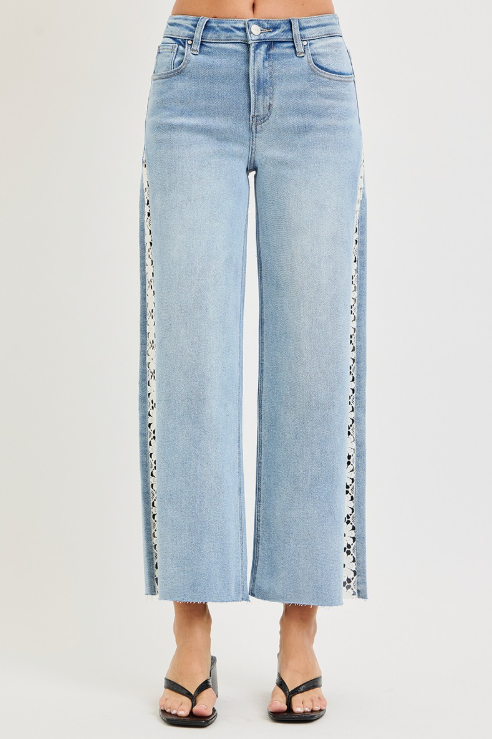 Risen Lace Jeans