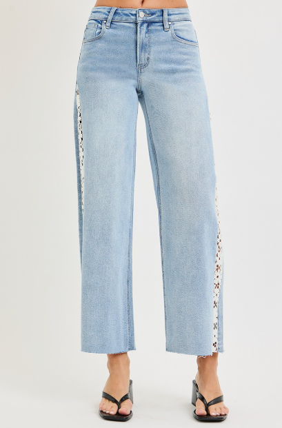 Risen Lace Jeans