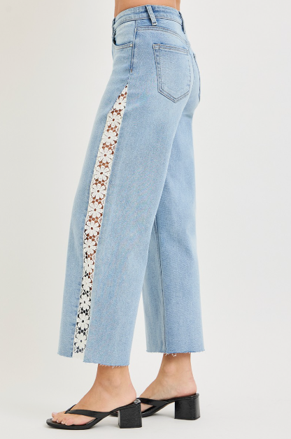Risen Lace Jeans