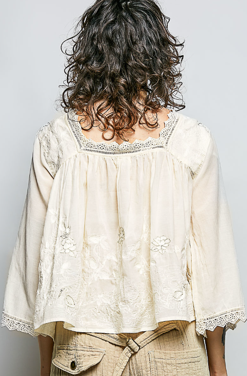 Right On Time Embroidered Top