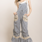 Love Train Striped Overalls