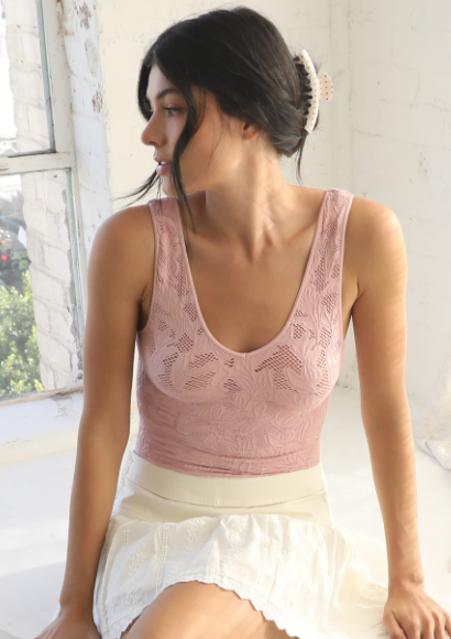 Lace Sleeveless Bodysuits *Final Sale*