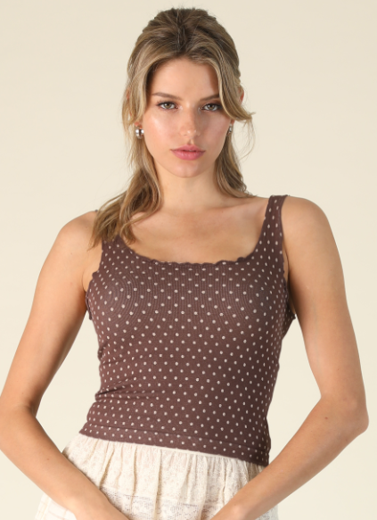 Lettuce Polka Dot Tanks