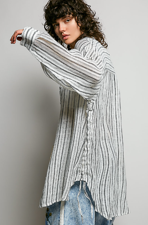 Sandbar Striped Linen Top *Final Sale*