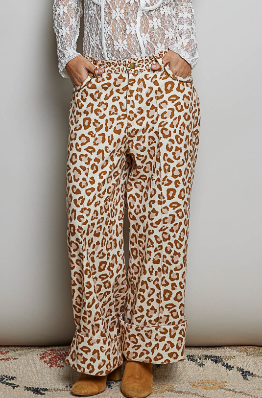 Catwalk Leopard Twill Pants