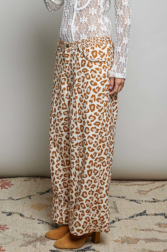 Catwalk Leopard Twill Pants