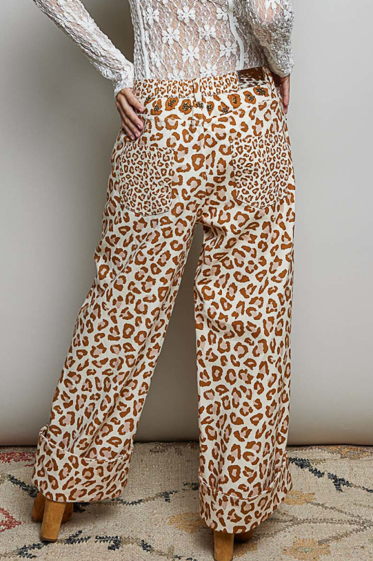 Catwalk Leopard Twill Pants