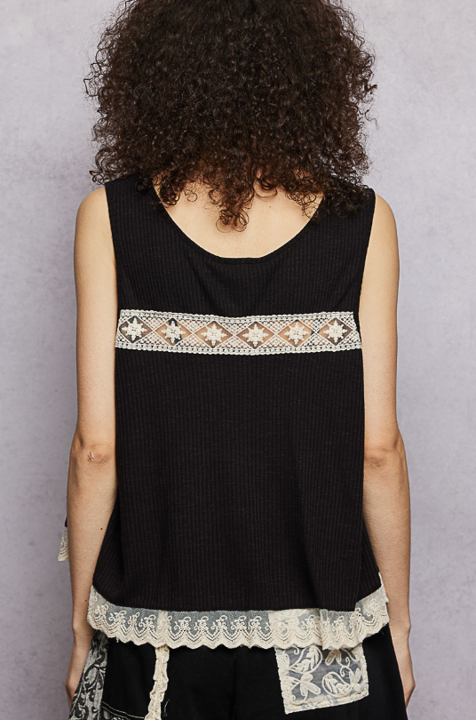 Crochet Trim Button Down Tops *Doorbuster*Final Sale*