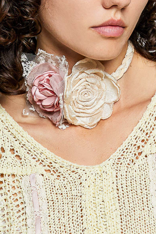 Two Flower Crochet Belt