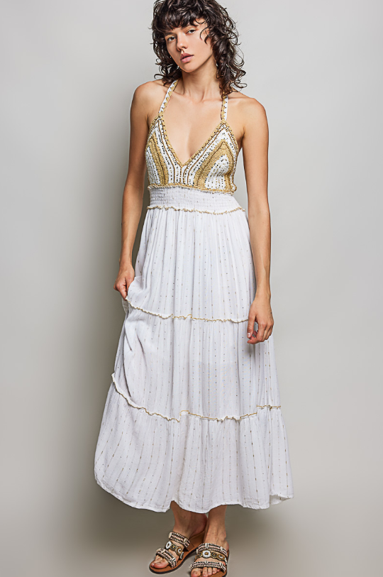 Pol Crochet Top Maxi Dress