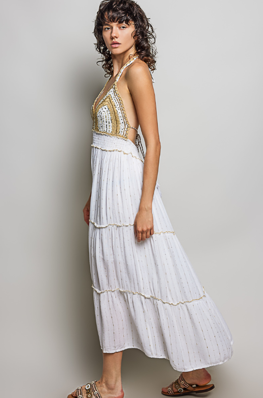 Pol Crochet Top Maxi Dress