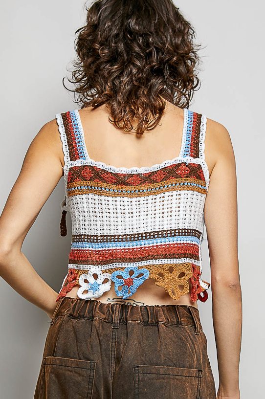 Crochet Flower Tank*Doorbuster*Final Sale*