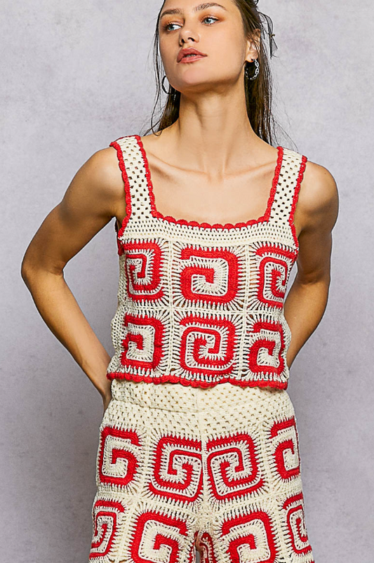 Swirl Crochet Tank *Doorbuster*Final Sale*