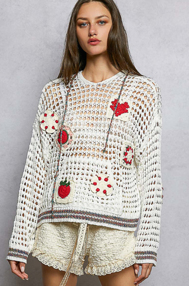 Berry Crochet Hoodie *Doorbuster*Final Sale*