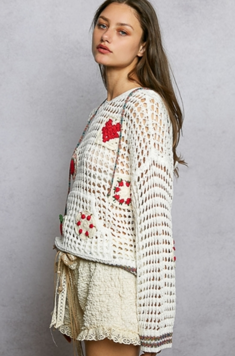 Berry Crochet Hoodie *Doorbuster*Final Sale*