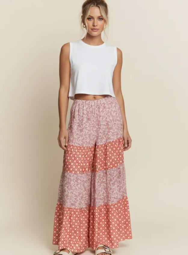 Sunset Drive Tiered Pants