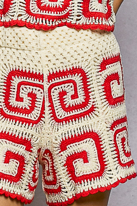 Swirl Crochet Shorts *Doorbuster*Final Sale*