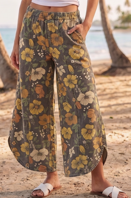 Golden Blooms Pants
