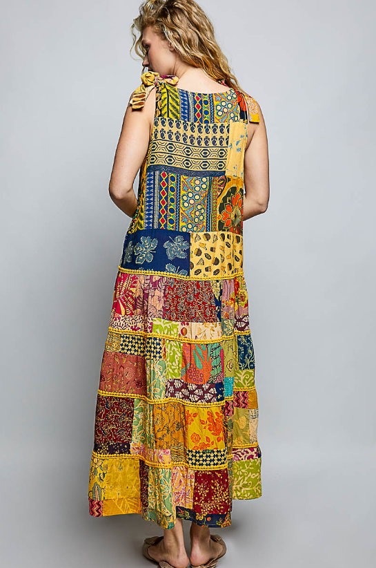 Honeycomb Harvest Patchwork Dress