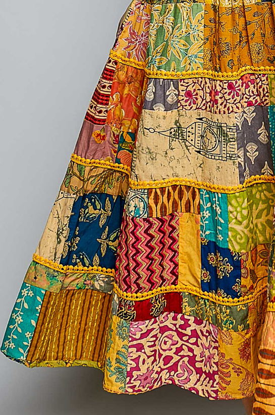 Honeycomb Harvest Patchwork Dress