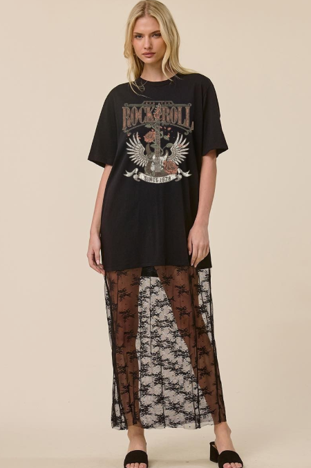 Rock N Roll & Lace Tee Dress