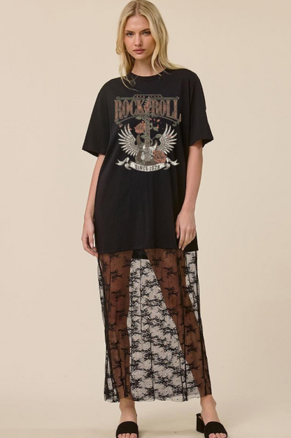 Rock N Roll & Lace Tee Dress