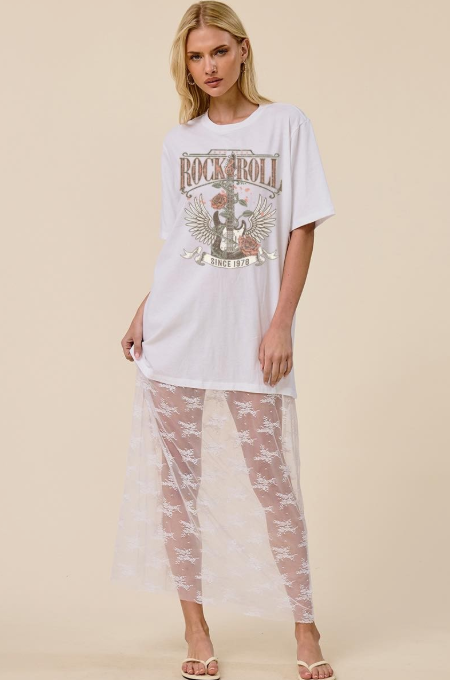 Rock N Roll & Lace Tee Dress