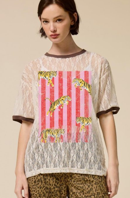Fierce Lace Ringer Tees