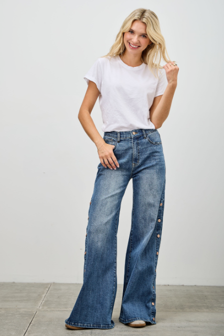 Side Snap Jeans