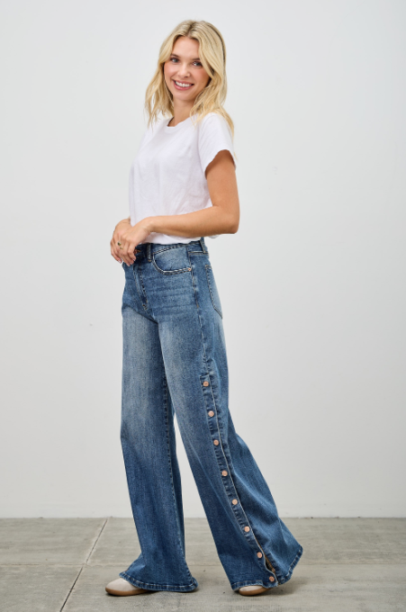 Side Snap Jeans