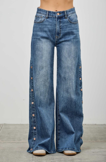 Side Snap Jeans