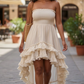Hi-Lo Strapless Dress