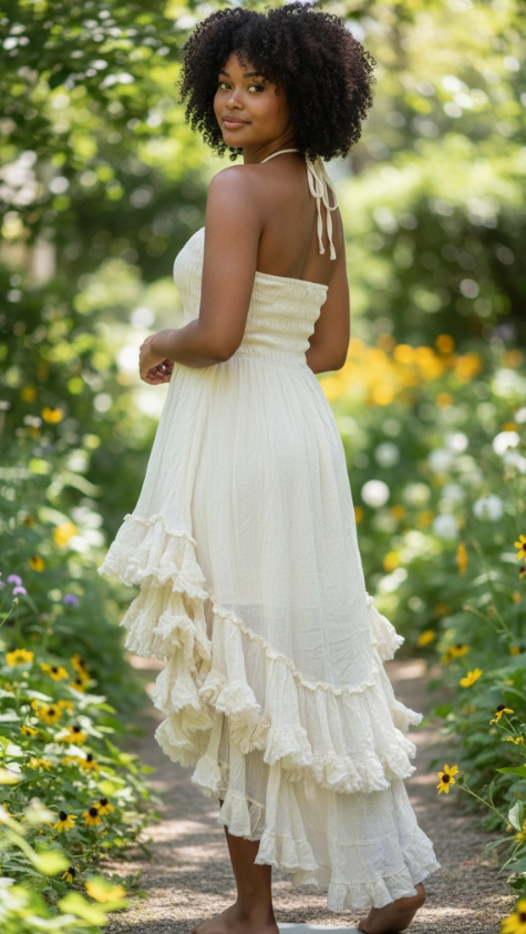 Hi-Lo Strapless Dress