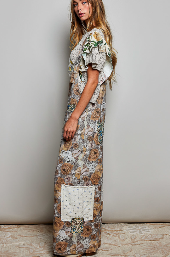 Ramble On Floral Overalls