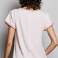 Crochet Trim V-Neck Tee *Final Sale*
