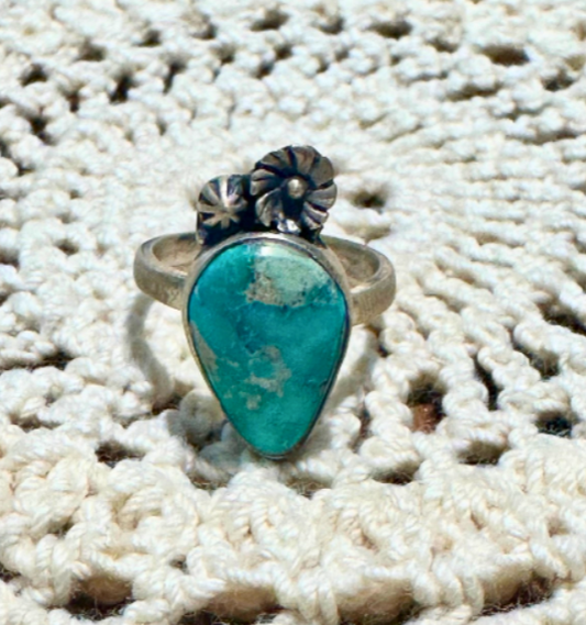 Turquoise Flower Ring