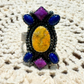 Tri Stone Cluster Ring