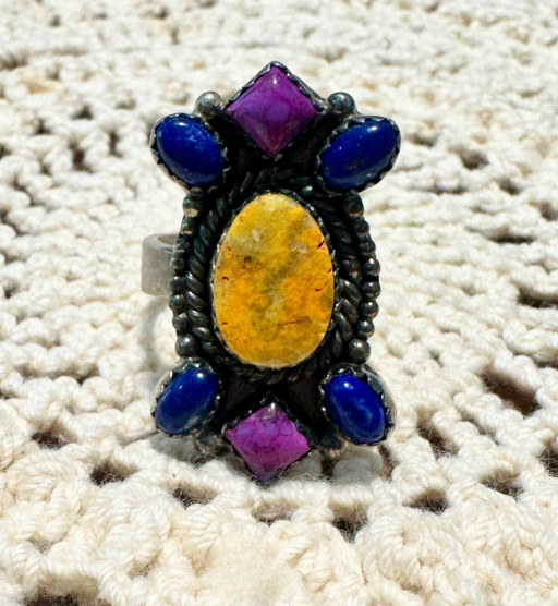 Tri Stone Cluster Ring