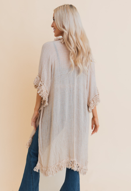Desert Rose Fringe Duster
