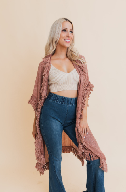 Desert Rose Fringe Duster